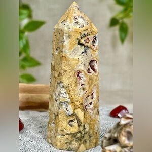 2140 Mexican Crazy Lace Agate Crystal Mini Tower